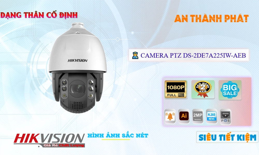 Camera DS-2DE7A225IW-AEB Xoay Zoom