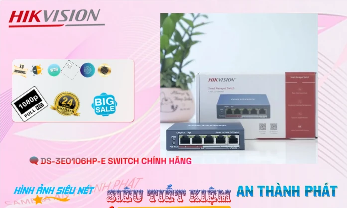 DS-3E0106HP-E Thiết Bị Mạng  Bộ chia mạng