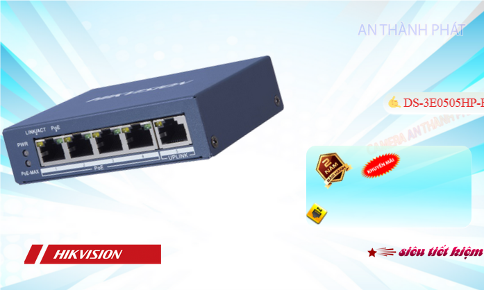 DS-3E0505HP-E  Hikvision  Bộ chia mạng