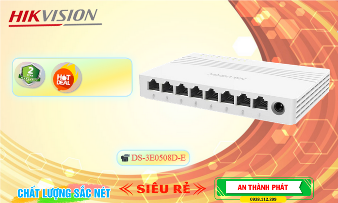 Thiết Bị Mạng Switch chuyển đổi dữ liệu DS-3E0508D-E Thiết Bị Mạng Switch chuyển đổi dữ liệu DS-3E0508D-E