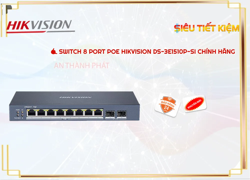 Switch Hikvision DS-3E1510P-SI 8 Port Switch Hikvision DS-3E1510P-SI 8 Port