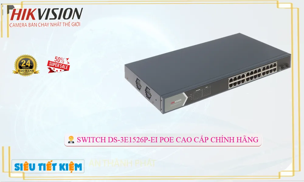Switch Hikvision DS-3E1526P-EI 24 Port Switch Hikvision DS-3E1526P-EI 24 Port