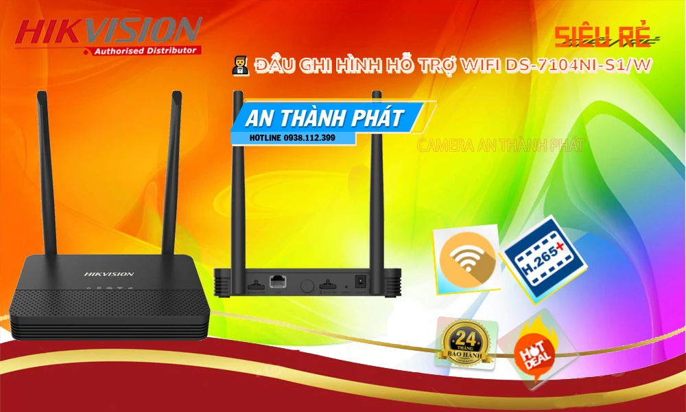 Đầu ghi hình 4 kênh Hikvision DS-7104NI-S1/W rẻ Đầu ghi hình 4 kênh Hikvision DS-7104NI-S1/W rẻ