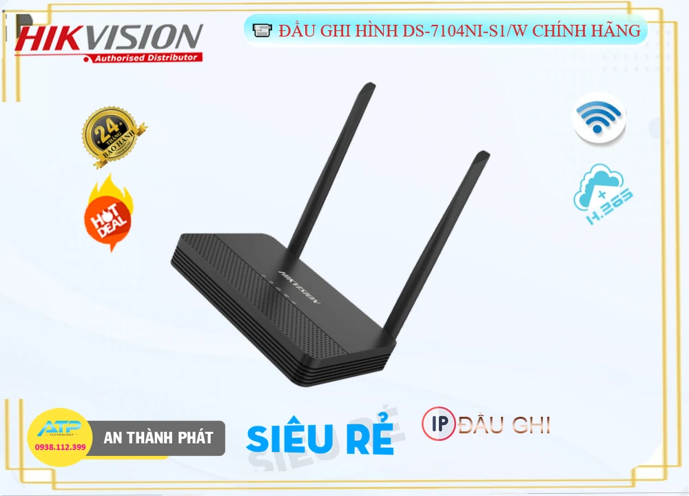 Đầu ghi hình 4 kênh Hikvision DS-7104NI-S1/W rẻ Đầu ghi hình 4 kênh Hikvision DS-7104NI-S1/W rẻ