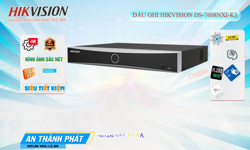 DS-7608NXI-K1 Giá rẻ Hikvision ۞ DS-7608NXI-K1 Giá rẻ Hikvision ۞