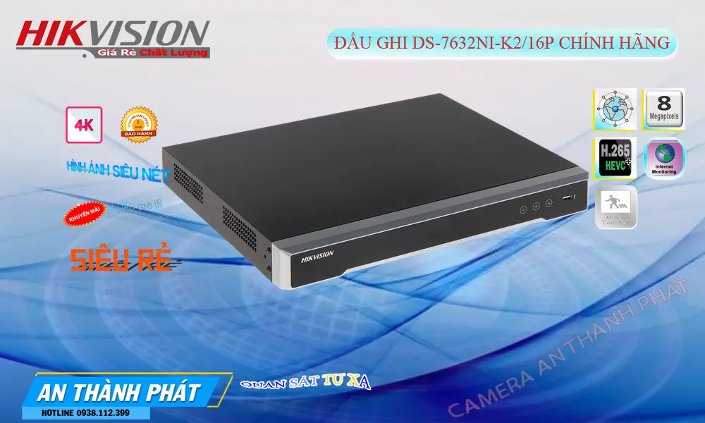 Đầu Ghi Camera Hikvision DS-7632NI-K2/16P Thiết kế Đẹp Đầu Ghi Camera Hikvision DS-7632NI-K2/16P Thiết kế Đẹp