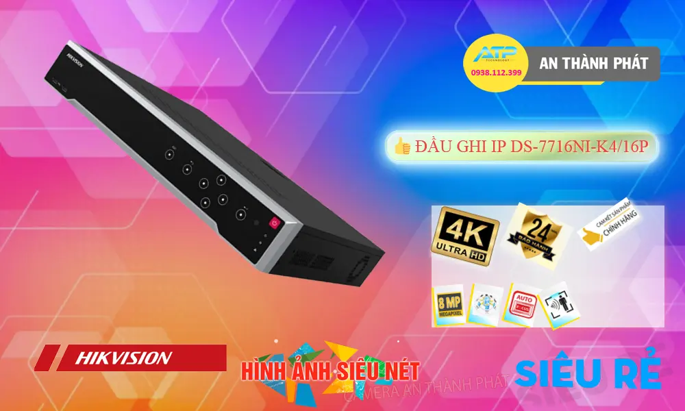 ❂ Đầu Ghi Camera DS-7716NI-K4/16P Hikvision Giá rẻ ❂ Đầu Ghi Camera DS-7716NI-K4/16P Hikvision Giá rẻ