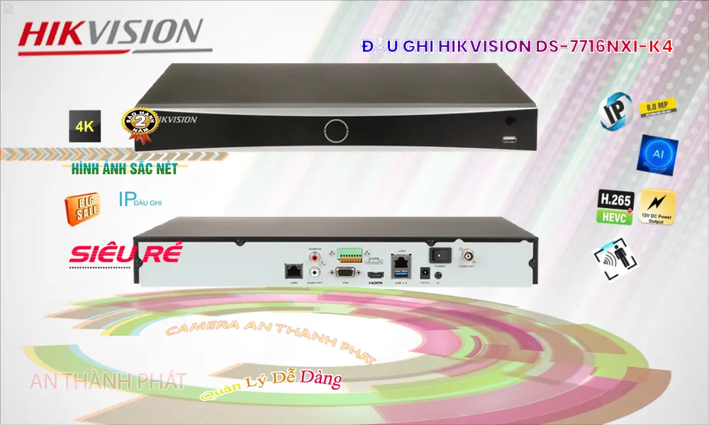 DS-7716NXI-K4Thiết Bị Ghi Hình Công Nghệ Mới Hikvision DS-7716NXI-K4Thiết Bị Ghi Hình Công Nghệ Mới Hikvision