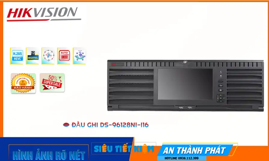 Đầu Ghi Hãng Hikvision Sắt Nét DS-96128NI-I16 Đầu Ghi Hãng Hikvision Sắt Nét DS-96128NI-I16