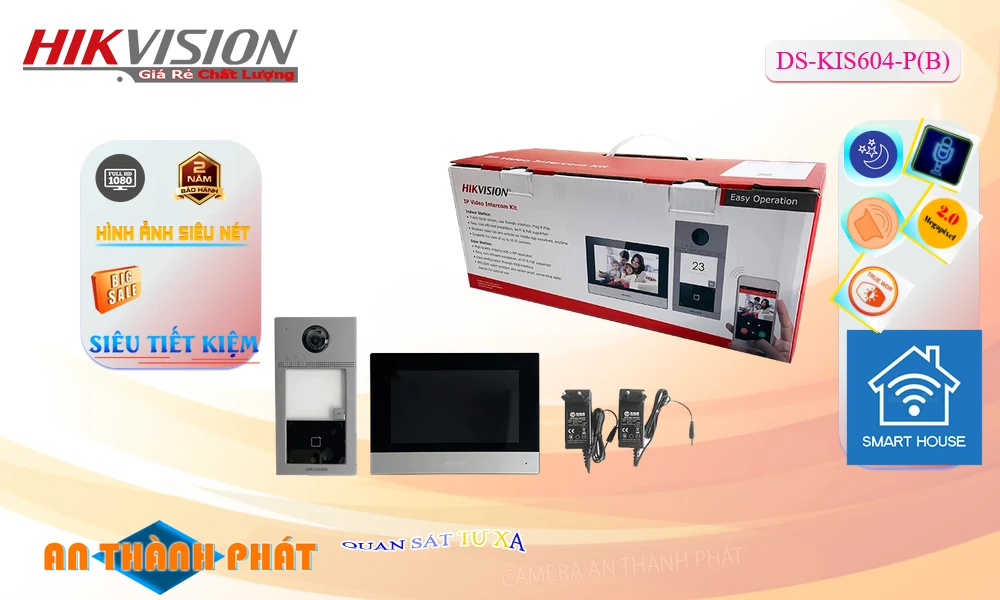 Chuôn cửa thông minh  DS-KIS604-P(B)