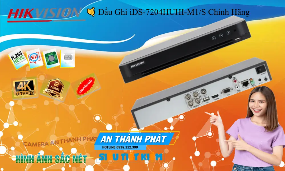 IDS-7204HUHI-M1/S Đầu ghi Camera  Hikvision Giá rẻ