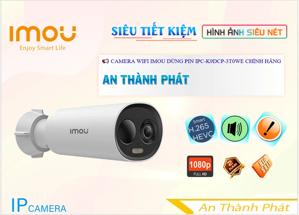 IPC-K9DCP-3T0WE Camera Wifi Dùng Pin IMOU IPC-K9DCP-3T0WE Camera Wifi Dùng Pin IMOU