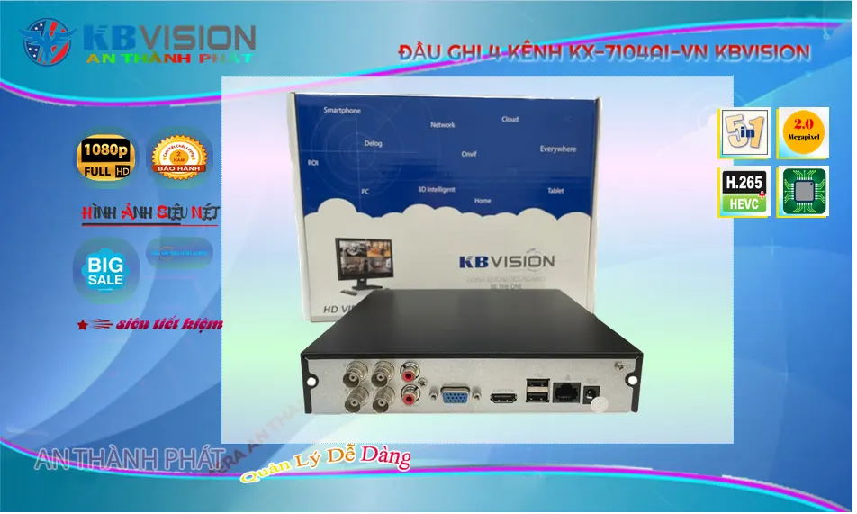 KX-7104Ai-VNThiết Bị Ghi Hình Hình Ảnh Đẹp KBvision KX-7104Ai-VNThiết Bị Ghi Hình Hình Ảnh Đẹp KBvision