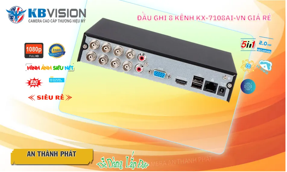 Đầu Ghi KX-7108Ai-VN Mẫu Đẹp Đầu Ghi KX-7108Ai-VN Mẫu Đẹp