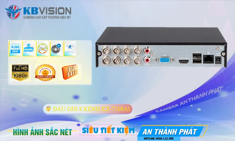 Đầu Ghi KX-7108Ai Sắt Nét Đầu Ghi KX-7108Ai Sắt Nét