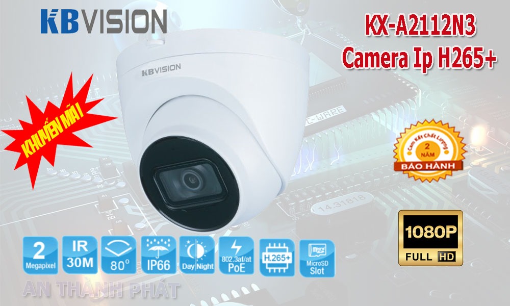 KX-A2112N3 dòng camera ip wifi up trần giá rẻ