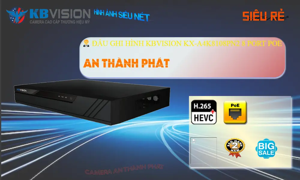 KX-A4K8108PN2Đầu ghi Camera KBvision Thiết kế Đẹp KX-A4K8108PN2Đầu ghi Camera KBvision Thiết kế Đẹp