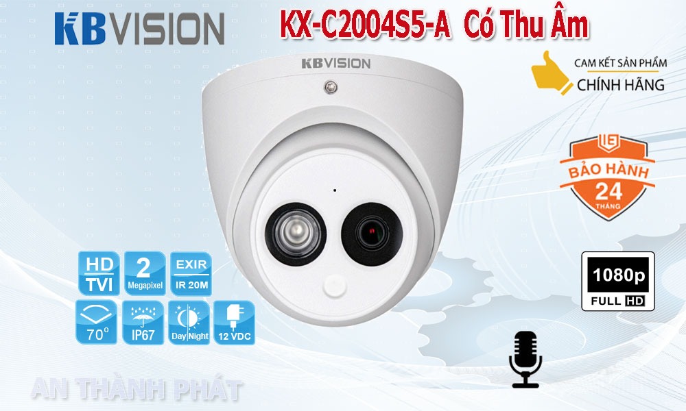 KX-C2004S5-A camera kbvision có thu âm
