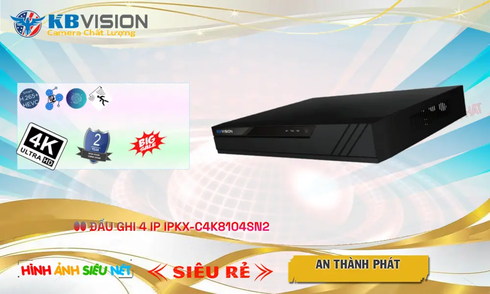 Đầu Ghi Camera KBvision KX-C4K8104SN2 Sắt Nét Đầu Ghi Camera KBvision KX-C4K8104SN2 Sắt Nét