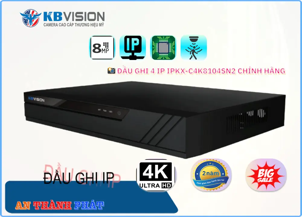 Đầu Ghi Camera KBvision KX-C4K8104SN2 Sắt Nét Đầu Ghi Camera KBvision KX-C4K8104SN2 Sắt Nét