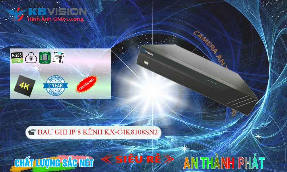 Đầu Ghi  KBvision Mẫu Đẹp KX-C4K8108SN2