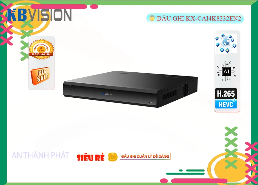 Đầu Ghi Camera KBvision KX-CAi4K8232EN2 Đầu Ghi Camera KBvision KX-CAi4K8232EN2