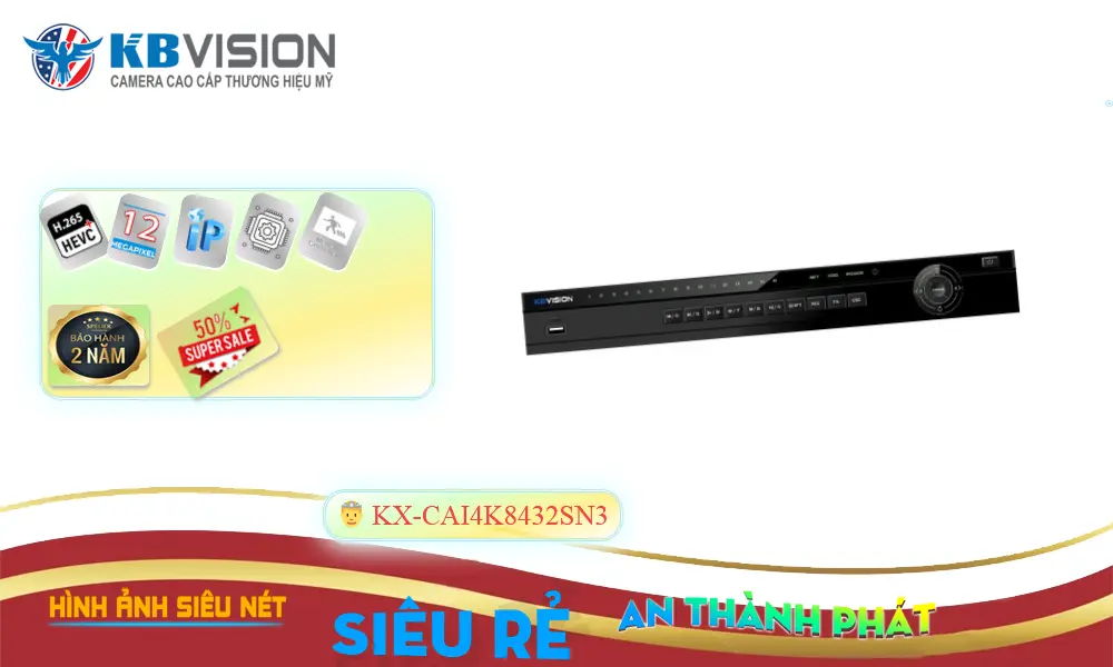Đầu Ghi KBvision Mẫu Đẹp KX-CAi4K8432SN3 Đầu Ghi KBvision Mẫu Đẹp KX-CAi4K8432SN3