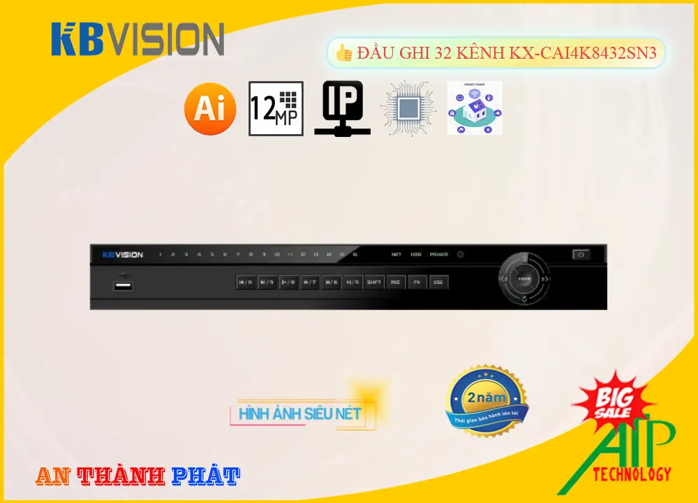 Đầu Ghi KBvision Mẫu Đẹp KX-CAi4K8432SN3 Đầu Ghi KBvision Mẫu Đẹp KX-CAi4K8432SN3
