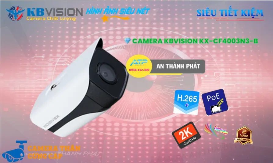 KX-CF4003N3-B Camera An Ninh Sắt Nét