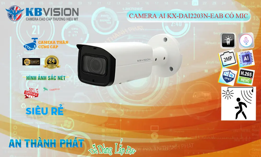 Camera KBvision Mẫu Đẹp KX-DAi2203N-EAB Camera KBvision Mẫu Đẹp KX-DAi2203N-EAB