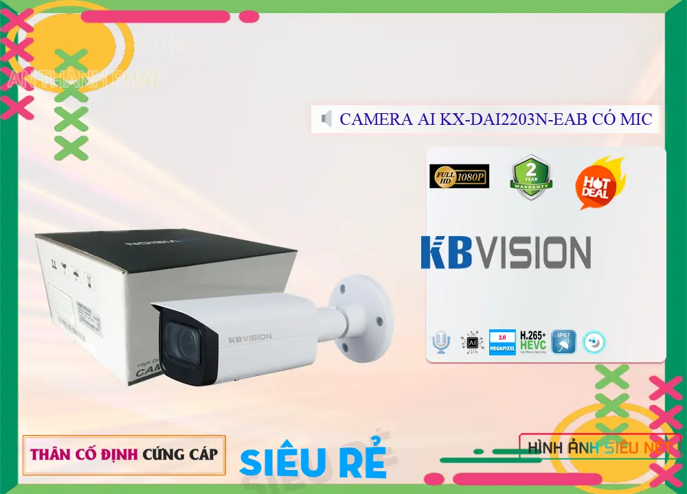 Camera KBvision Mẫu Đẹp KX-DAi2203N-EAB Camera KBvision Mẫu Đẹp KX-DAi2203N-EAB