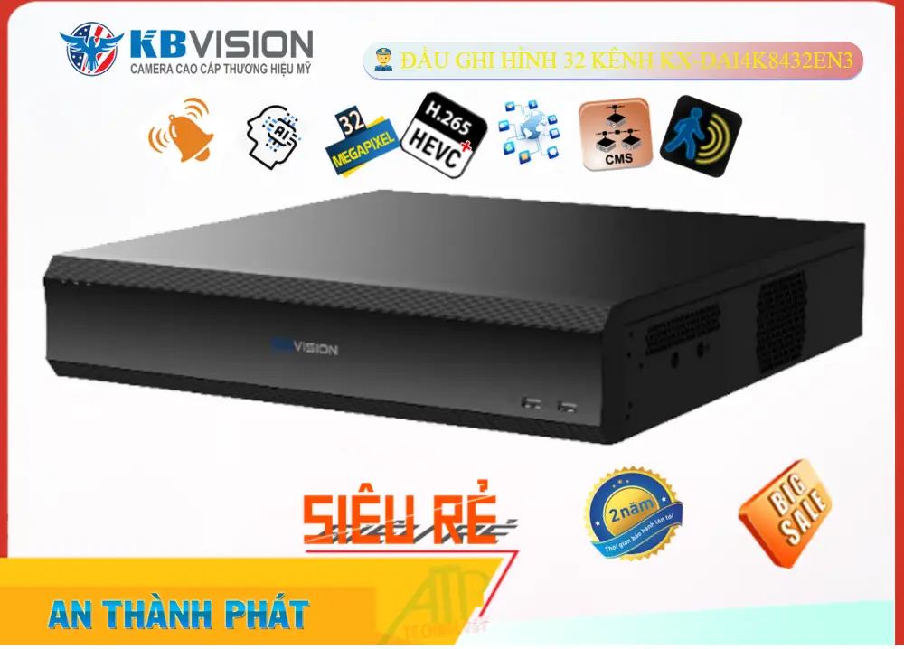 Đầu Thu KTS KBvision KX-DAi4K8432EN3 Mẫu Đẹp ✪ Đầu Thu KTS KBvision KX-DAi4K8432EN3 Mẫu Đẹp ✪