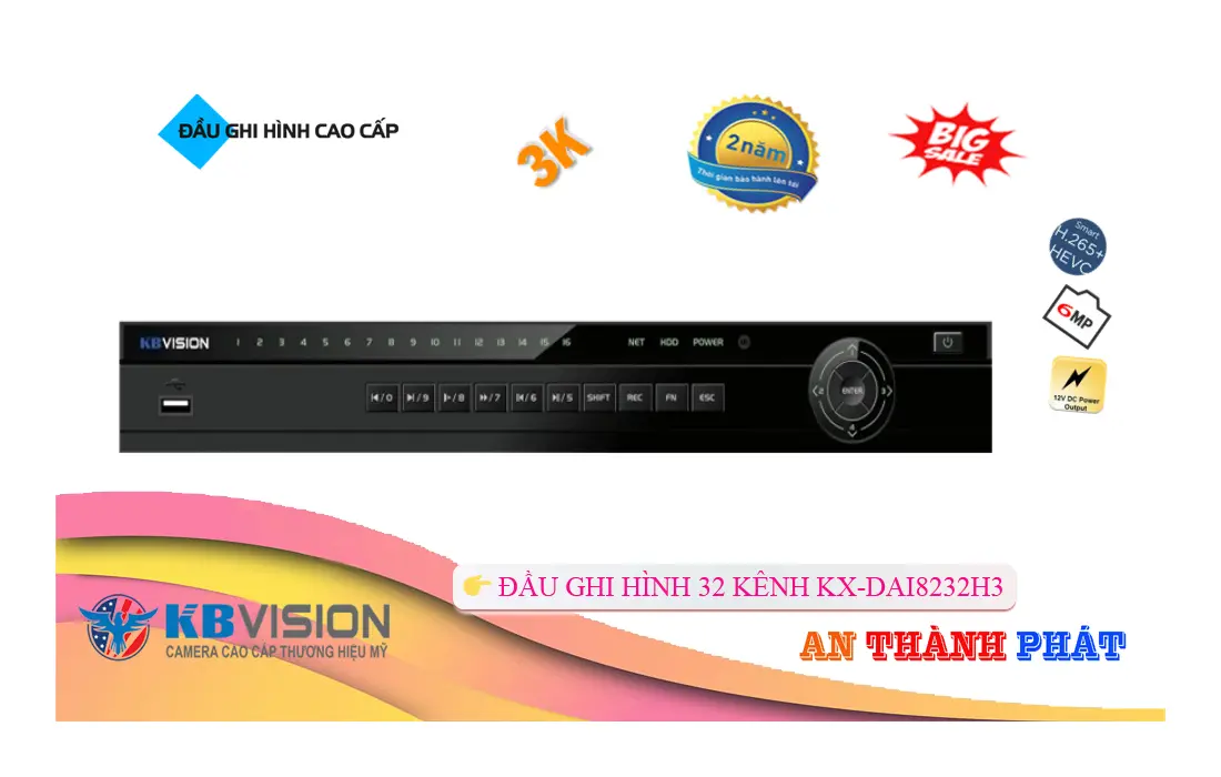 KX-DAi8232H3 Đầu Ghi Hình Sắt Nét KX-DAi8232H3 Đầu Ghi Hình Sắt Nét