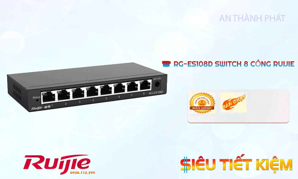 RG-ES108D  Switch chia mạng