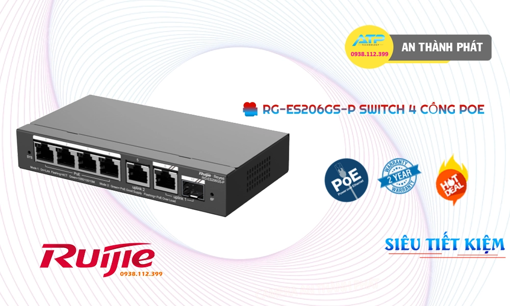 Hãng Ruijie RG-ES206GS-P Hãng Ruijie RG-ES206GS-P