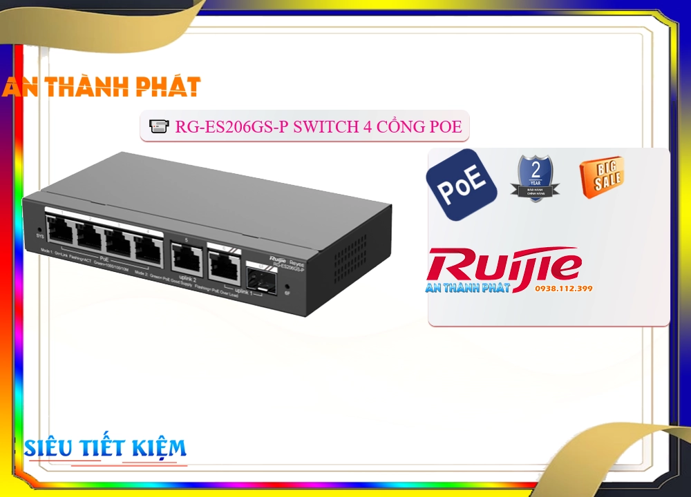 Hãng Ruijie RG-ES206GS-P Hãng Ruijie RG-ES206GS-P