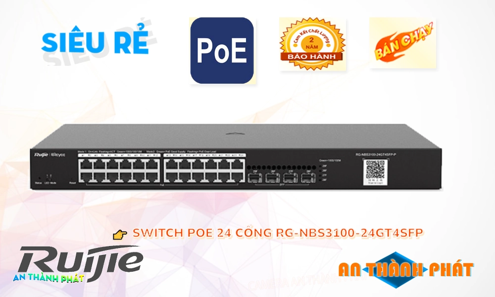 Bộ Quản Lý Mạng RG-NBS3100-24GT4SFP Hãng Ruijie Bộ Quản Lý Mạng RG-NBS3100-24GT4SFP Hãng Ruijie