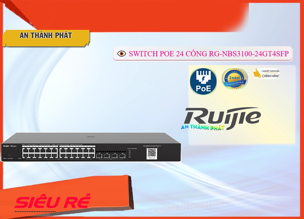 Bộ Quản Lý Mạng RG-NBS3100-24GT4SFP Hãng Ruijie Bộ Quản Lý Mạng RG-NBS3100-24GT4SFP Hãng Ruijie