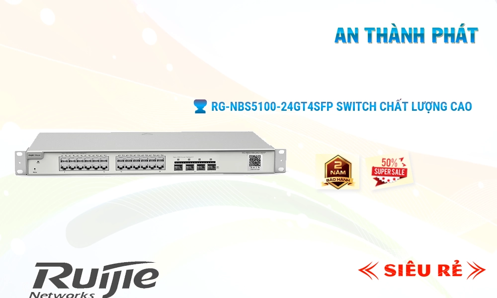 RG-NBS5100-24GT4SFP Modum Mạng Hãng Ruijie RG-NBS5100-24GT4SFP Modum Mạng Hãng Ruijie
