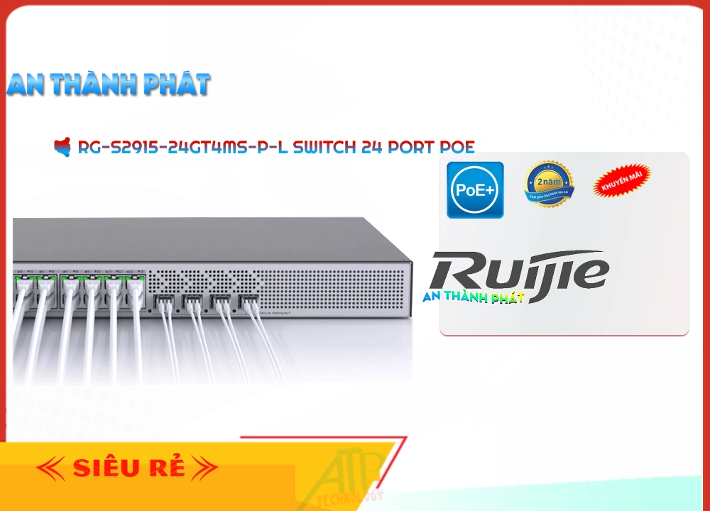 Bộ chia mạng RG-S2915-24GT4MS-P-L Hãng Ruijie Bộ chia mạng RG-S2915-24GT4MS-P-L Hãng Ruijie