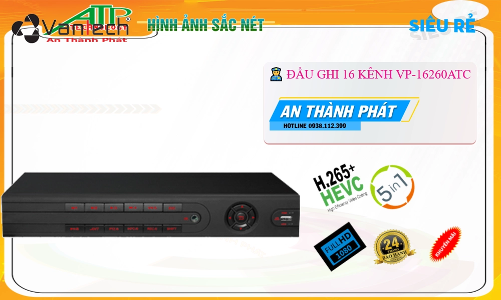 Đầu Ghi VanTech Chất Lượng VP-16260ATC,Giá VP-16260ATC,VP-16260ATC Giá Khuyến Mãi,Bán rẻ ,Giá kỹ thuật ,Địa Chỉ Bán VP-16260ATC HD Anlog ,VP-16260ATC Giá rẻ nhất,Giá Bán VP-16260ATC,VP-16260ATC tốt nhất,VP-16260ATC bán rẻ