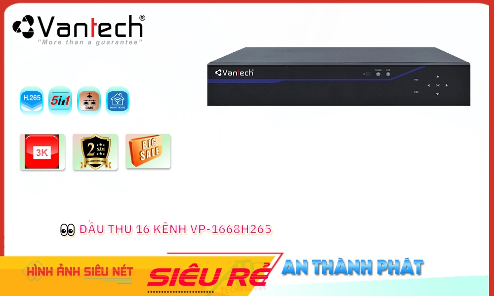 Đầu Ghi VP-1668H265 Chức Năng Cao Cấp Đầu Ghi VP-1668H265 Chức Năng Cao Cấp