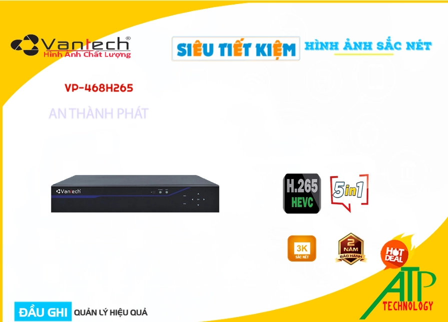 VP-468H265 Đầu Thu Vantech VP-468H265 Đầu Thu Vantech