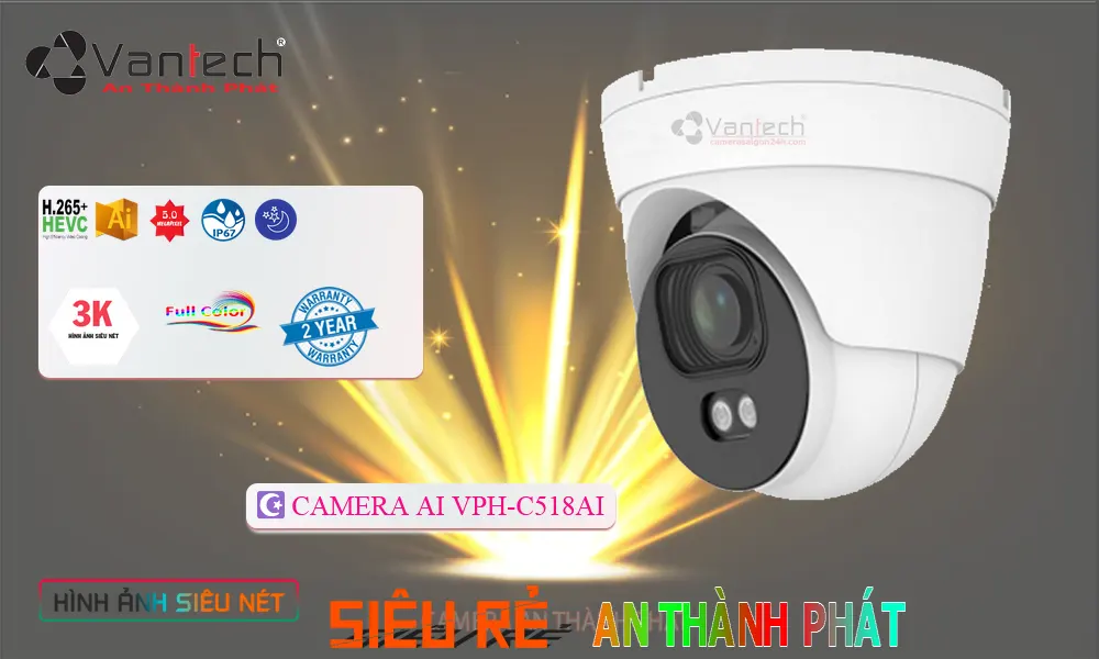 ✮  Camera An Ninh  VanTech VPH-C518AI Tiết Kiệm