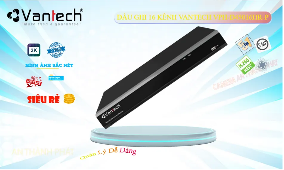 Đầu Ghi VPH-D45016HR-P Thiết kế Đẹp Đầu Ghi VPH-D45016HR-P Thiết kế Đẹp