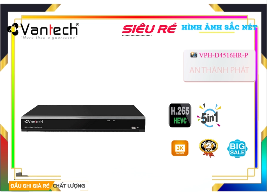 ✲ Đầu Ghi VanTech Chất Lượng VPH-D4516HR-P ✲ Đầu Ghi VanTech Chất Lượng VPH-D4516HR-P