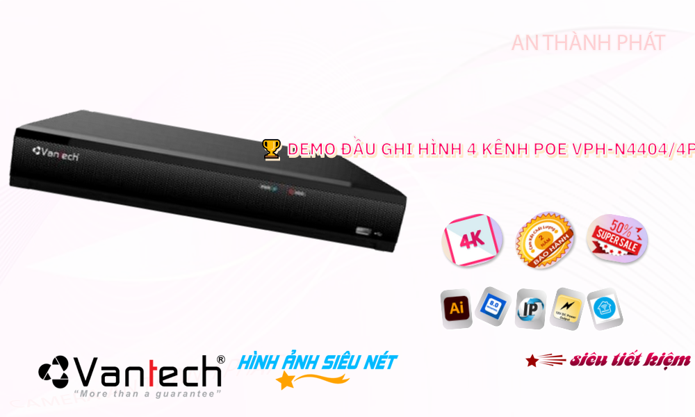 Đầu Ghi VPH-N4404/4P Mẫu Đẹp
