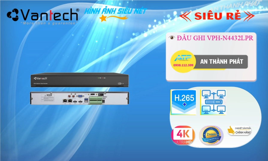Đầu Ghi Camera VPH-N4432LPR VanTech giá rẻ chất lượng cao