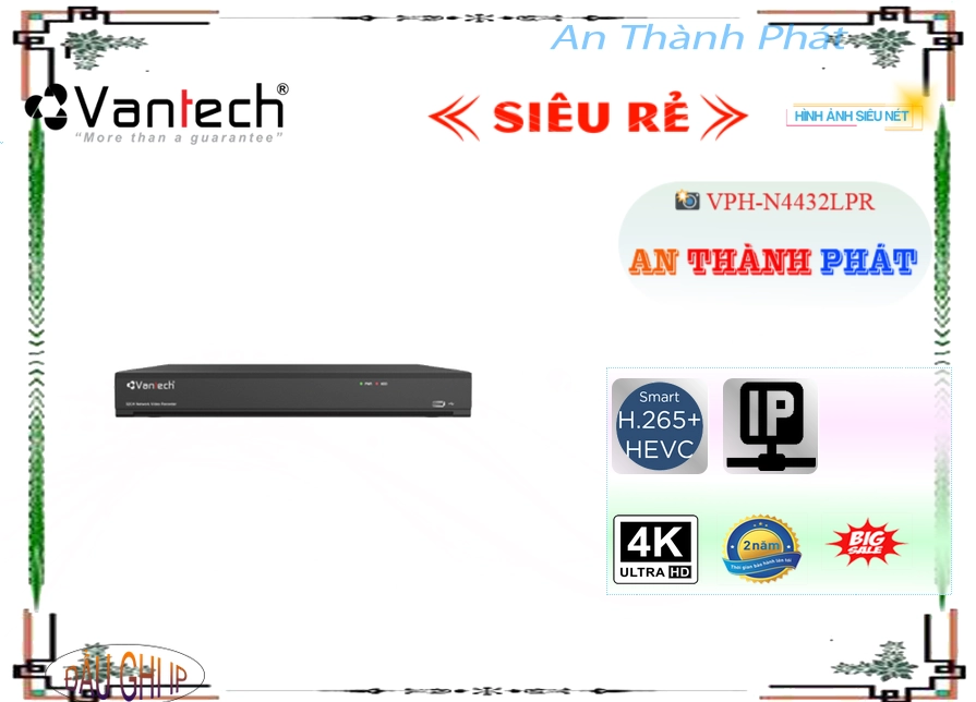 Đầu Ghi Camera VPH-N4432LPR VanTech giá rẻ chất lượng cao Đầu Ghi Camera VPH-N4432LPR VanTech giá rẻ chất lượng cao