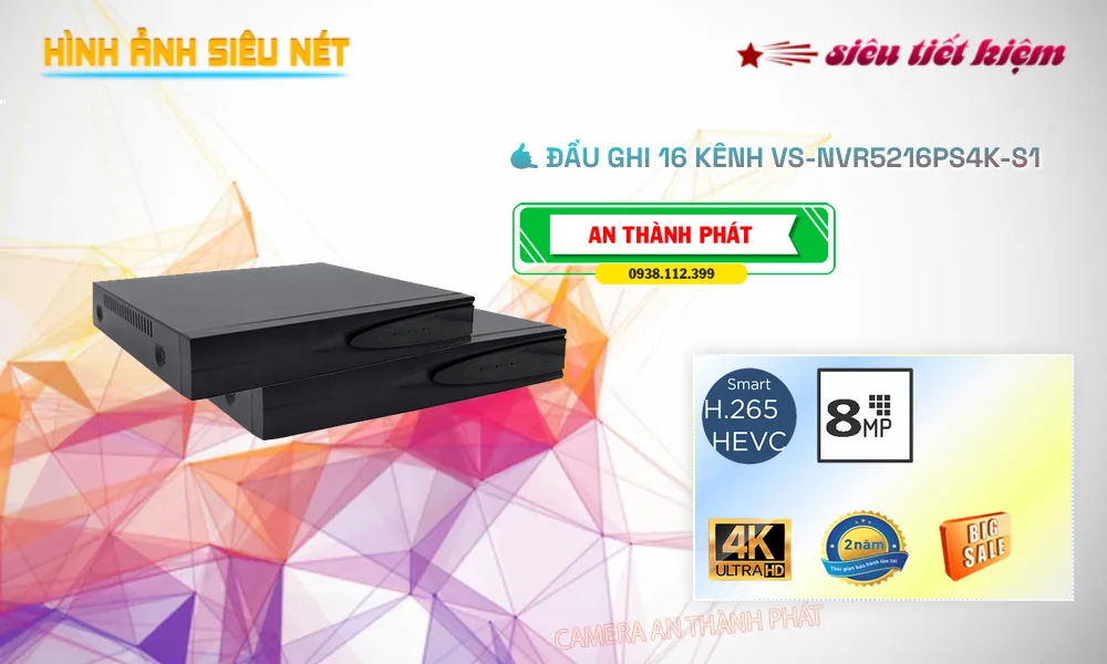 Đầu Ghi Visioncop VS-NVR5216PS4K-S1 Đầu Ghi Visioncop VS-NVR5216PS4K-S1